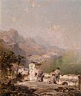 Franz Richard Unterberger Amalfi, The Gulf Of Salerno painting